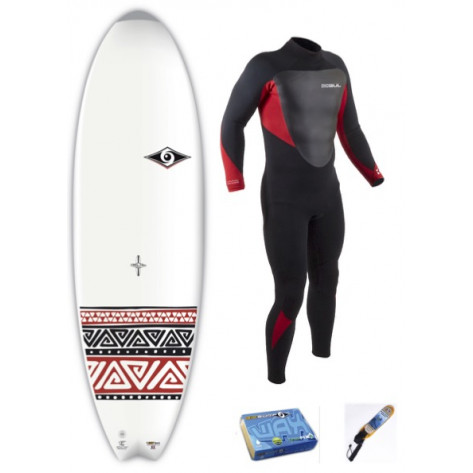 BIC Sport Surfboard 5'10 Fish Pakke + 5mm våddragt