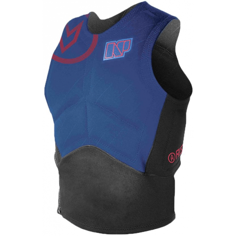 NP Surf Side Zip Impact Neopren Kite/windsurf vest, Blue/Red