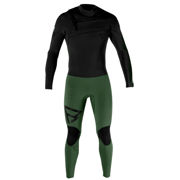 Brunotti Gravity 5/3mm Frontzip Neopren Våddragt - Black Green