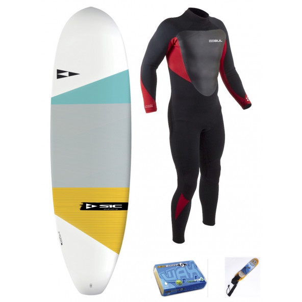 SIC Drifter 6,8 (AT) Performance Mini Malibu Surfboard Pakke inkl 5mm Neopren dragt, leashh & Vox