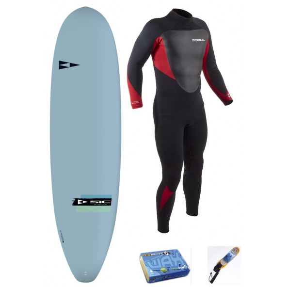 SIC Drifter 7'2 (TT) Mini Malibu Surfboard Pakke Incl 5mm Våddragt, leash & Vox