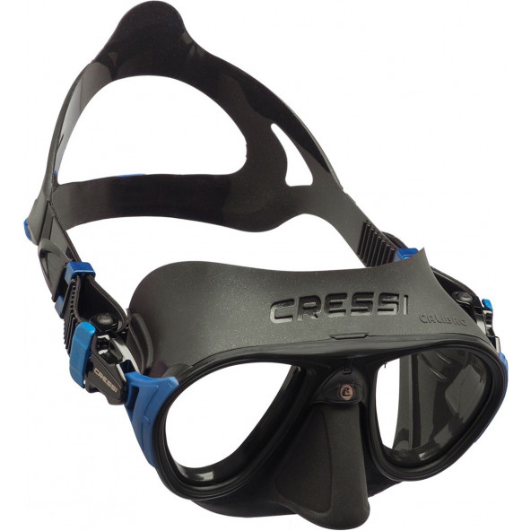 Cressi Calibro+ maske - Sort/blå metal