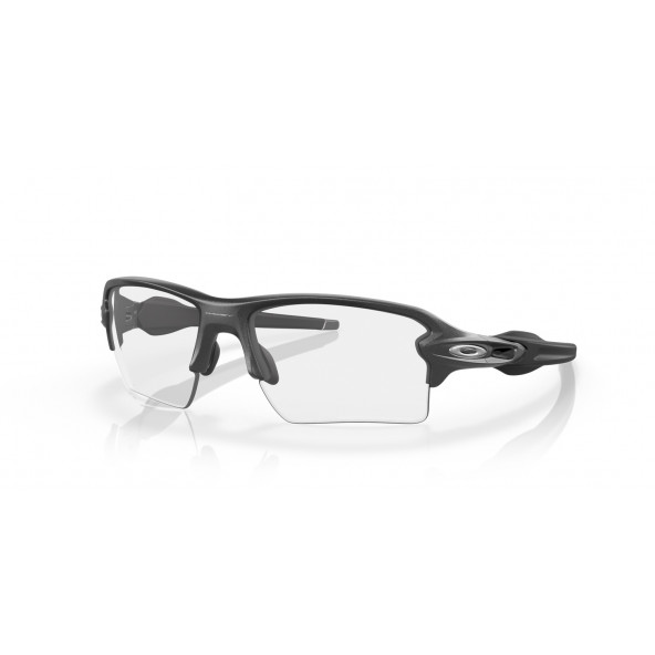 Oakley Flak 2.0 XL Clear To Black Iridium Photochromic Lenses / Steel Frame Solbriller