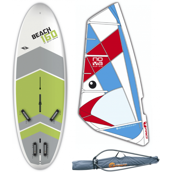 BIC Beach 160D Tough Tec Windsurfer m/sværd, board only / med Nova JNR rig