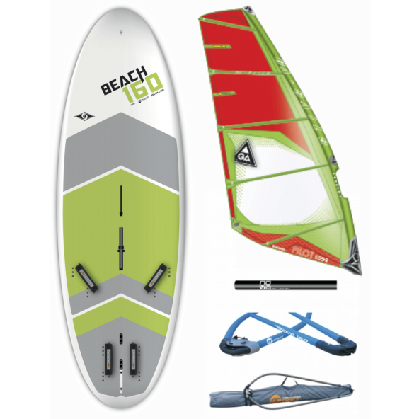 BIC Beach 160D Tough Tec Windsurfer m/sværd komplet m/Gaastra Pilot rig