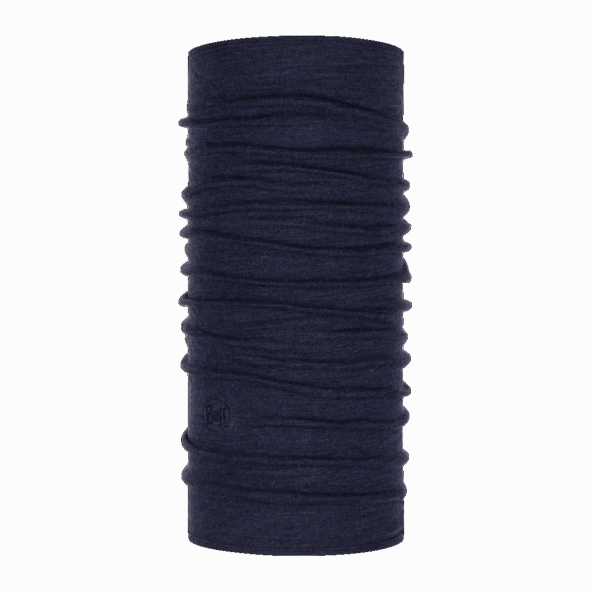 Buff Midweight Merino Wool Neckvarmer - Night Blue Melange