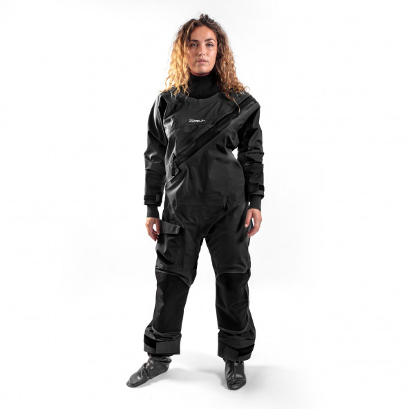 GUL Dartmouth Eclip Zip Drysuit dame Tørdragt - Black/Geo