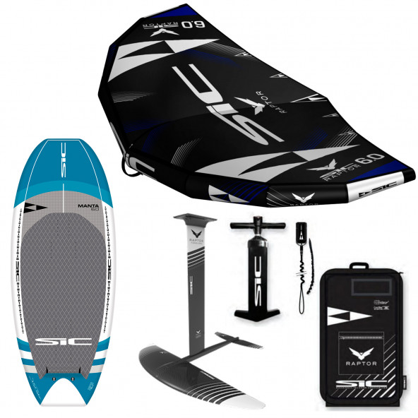 SIC Manta 6'0 x 28.5 BOARD + FOIL + WING - KOMPLET WING SURFING PAKKE